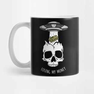 Losing My Money UFO Skull Mug